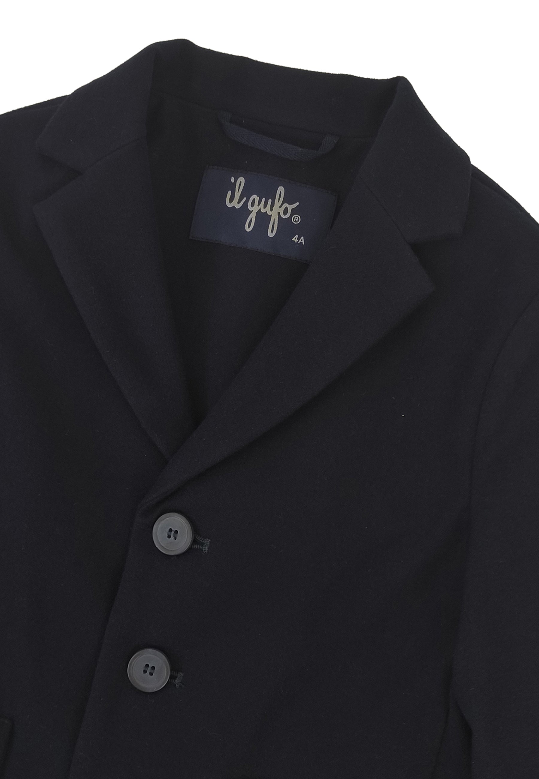 Il Gufo giacca monopetto blu bambino in tecnowool | ViaMonte Shop