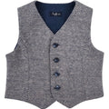 ViaMonte Shop | Il Gufo gilet a spina di pesce bambino in cotone