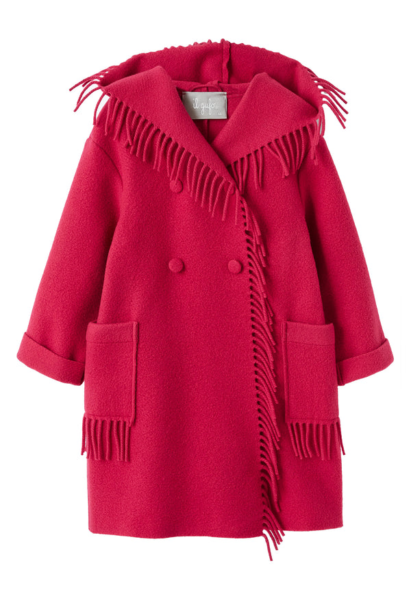 ViaMonte Shop | Il Gufo cappotto fucsia bambina in panno