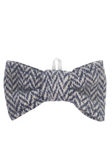 ViaMonte Shop | Il Gufo papillon a spina di pesce blu neonato in cotone