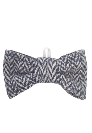 ViaMonte Shop | Il Gufo papillon a spina di pesce blu neonato in cotone