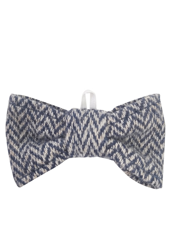 ViaMonte Shop | Il Gufo papillon a spina di pesce blu neonato in cotone