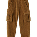 ViaMonte Shop | Il Gufo pantalone cargo tabacco bambino in velluto a coste