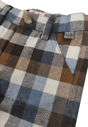 ViaMonte Shop | Il Gufo pantalone check neonato in cotone