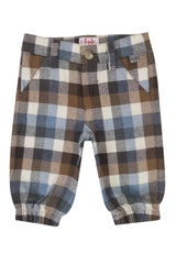 ViaMonte Shop | Il Gufo pantalone check neonato in cotone