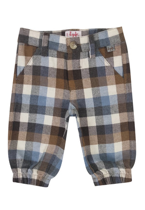 ViaMonte Shop | Il Gufo pantalone check neonato in cotone
