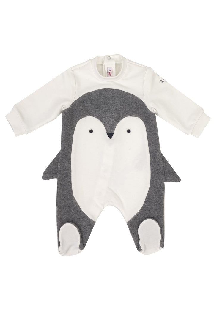 ViaMonte Shop | Il Gufo tutina baby boy latte in felpa di cotone