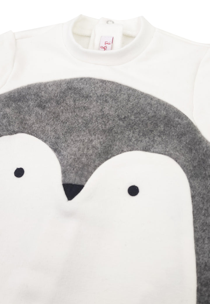 ViaMonte Shop | Il Gufo tutina baby boy latte in felpa di cotone