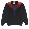 ViaMonte Shop | Marcelo Burlon County of Milan maglia nera bambino in pura lana