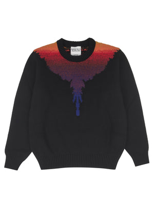 ViaMonte Shop | Marcelo Burlon County of Milan maglia nera bambino in pura lana