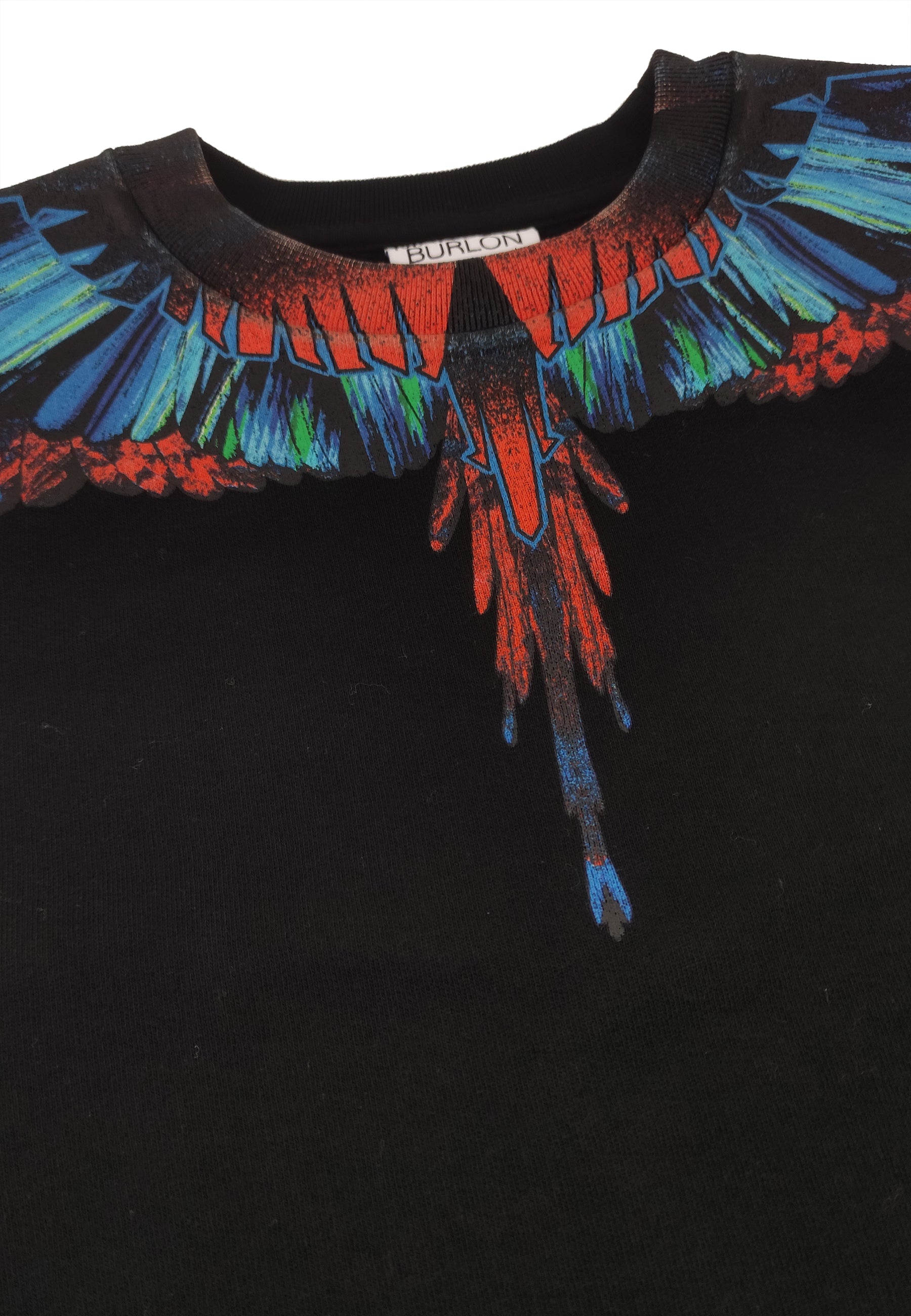 ViaMonte Shop | Marcelo Burlon County of Milan abito nero bambina in felpa di cotone