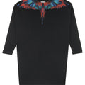 ViaMonte Shop | Marcelo Burlon County of Milan abito nero bambina in felpa di cotone