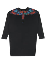 ViaMonte Shop | Marcelo Burlon County of Milan abito nero bambina in felpa di cotone