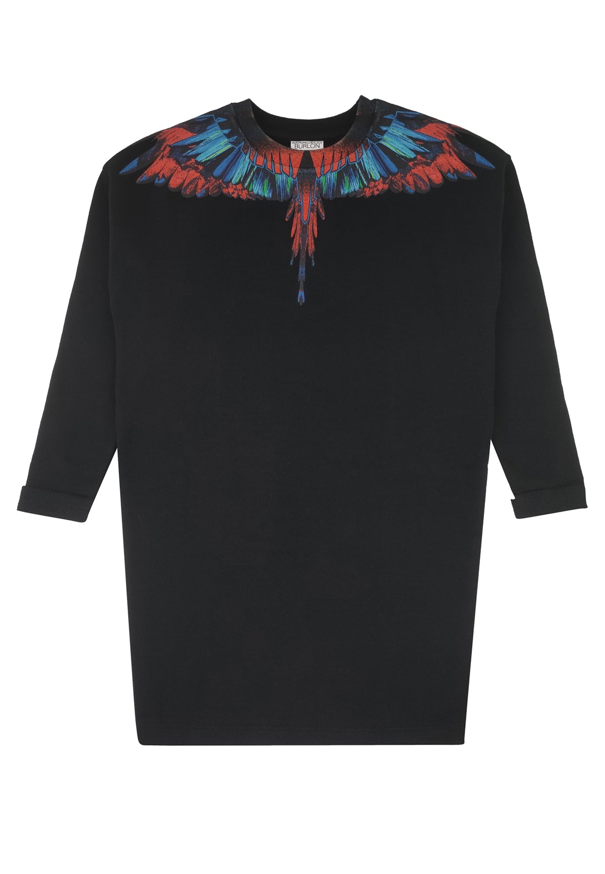 ViaMonte Shop | Marcelo Burlon County of Milan abito nero bambina in felpa di cotone