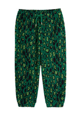 ViaMonte Shop | Mini Rodini pantalone verde bambino in pile con stampa
