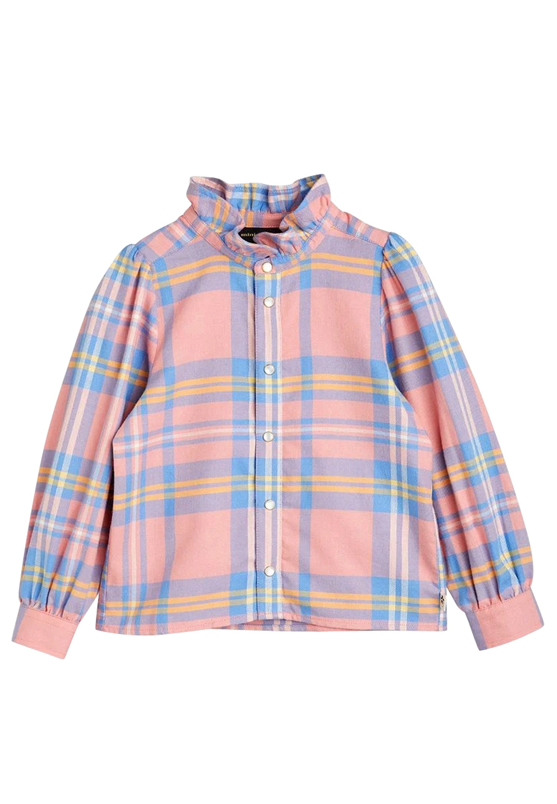 ViaMonte Shop | Mini Rodini camicia check rosa bambina in flanella