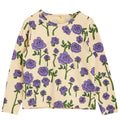 ViaMonte Shop | Mini Rodini t-shirt beige bambina in cotone biologico con rose all over