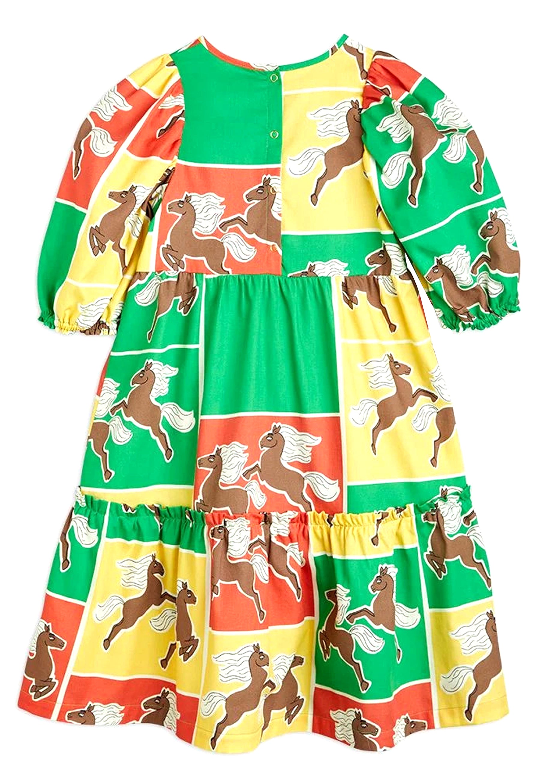 ViaMonte Shop | Mini Rodini abito color block bambina in cotone organico