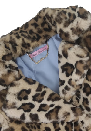 ViaMonte Shop | Miss Blumarine giacca bambina in eco pelliccia animalier