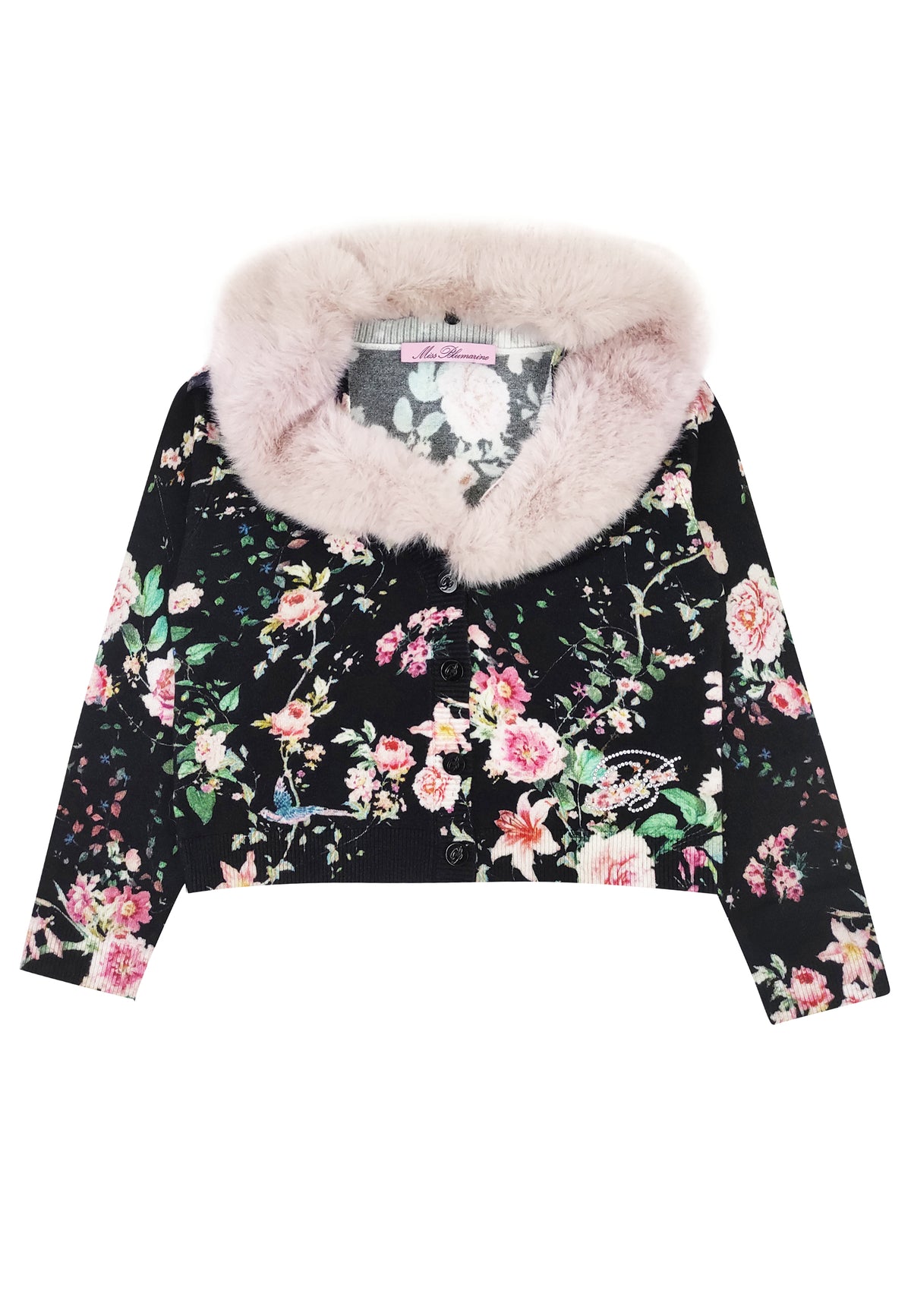ViaMonte Shop | Miss Blumarine cardigan a fantasia bambina in misto viscosa