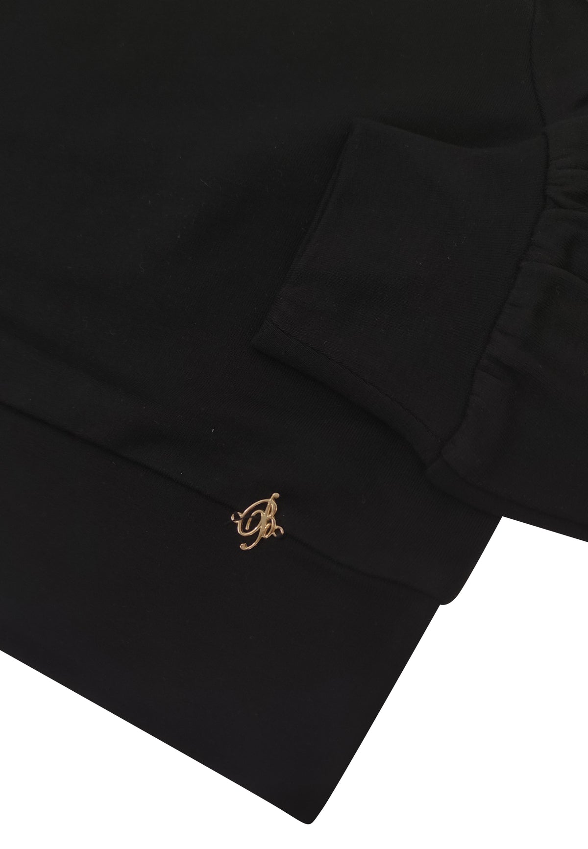 ViaMonte Shop | Miss Blumarine felpa nera bambina con applicazioni