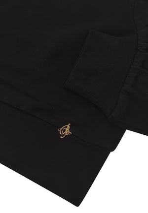 ViaMonte Shop | Miss Blumarine felpa nera bambina con applicazioni