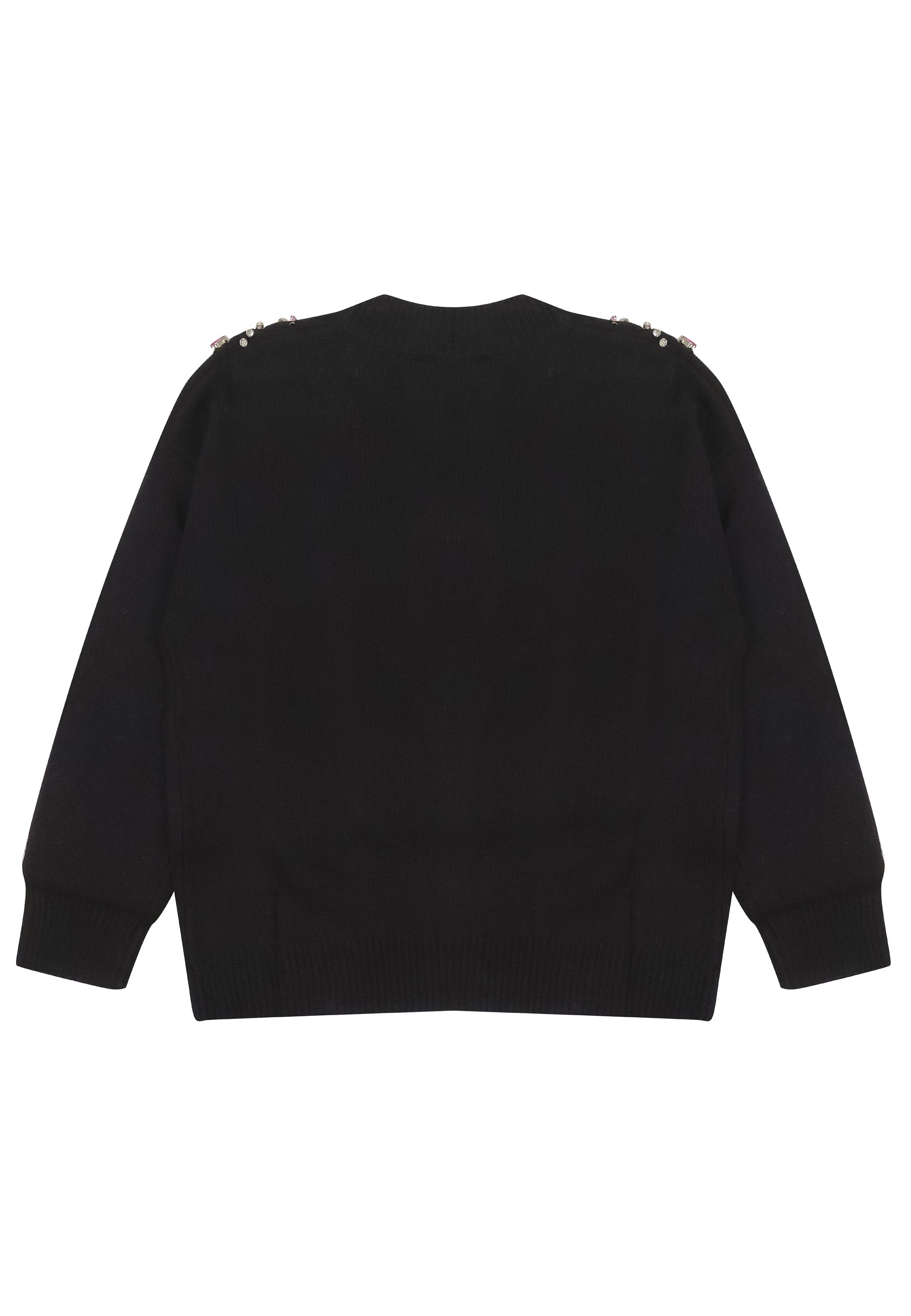 ViaMonte Shop | Miss Blumarine cardigan nero bambina in misto alpaca