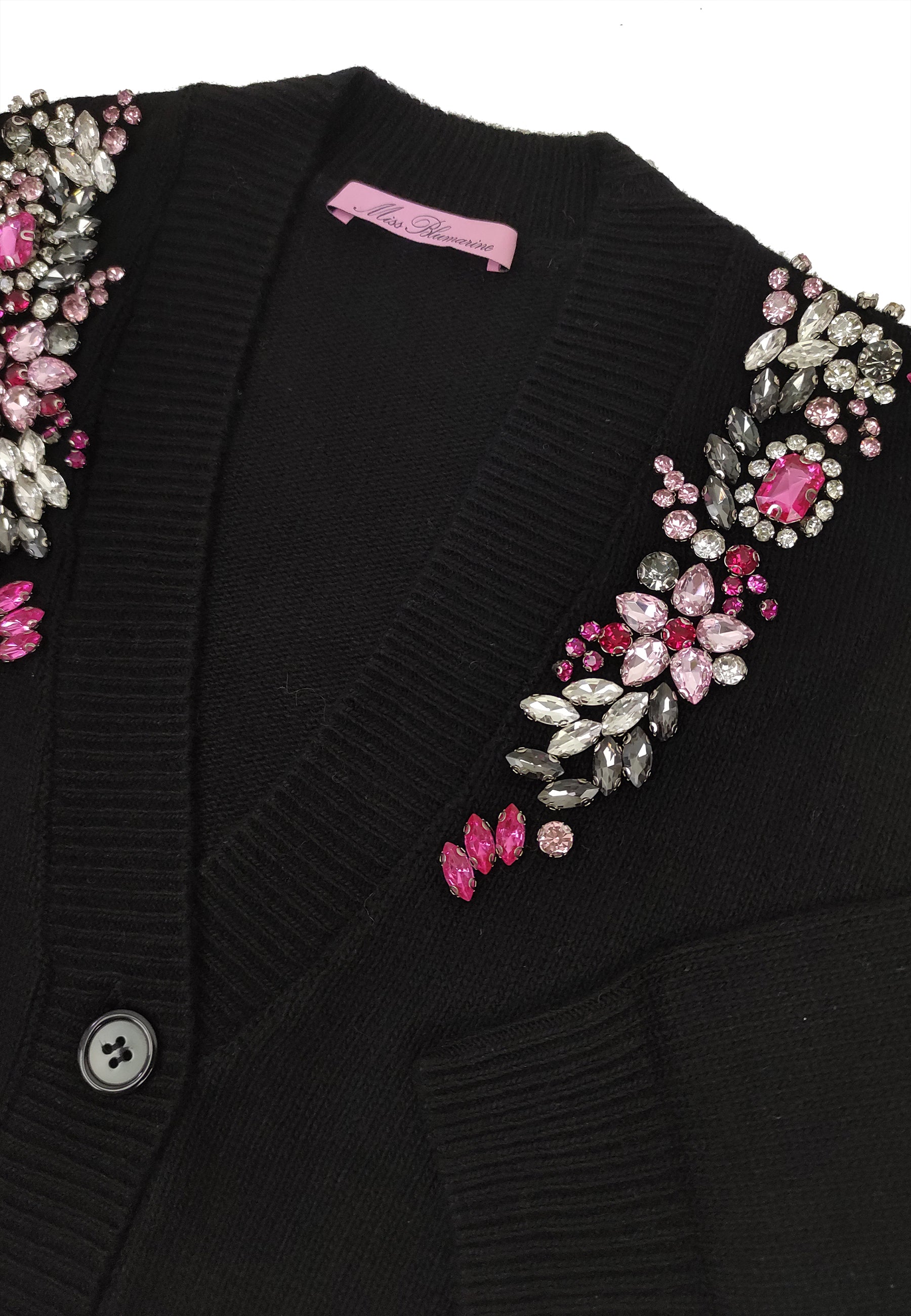 ViaMonte Shop | Miss Blumarine cardigan nero bambina in misto alpaca