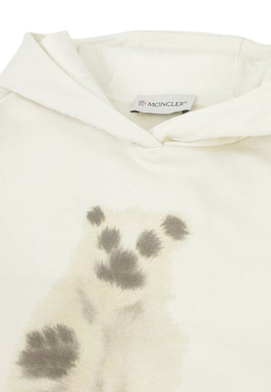 ViaMonte Shop | Moncler Enfant vestito panna bambina in felpa di cotone