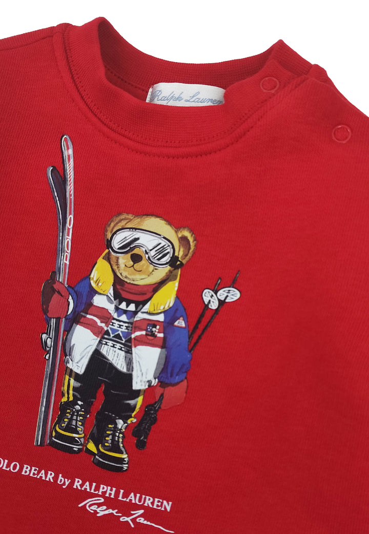ViaMonte Shop | Ralph Lauren felpa neonato in misto cotone rossa