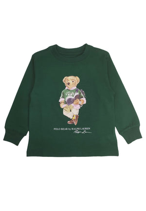 ViaMonte Shop | Ralph Lauren t-shirt bear verde ragazzo in cotone