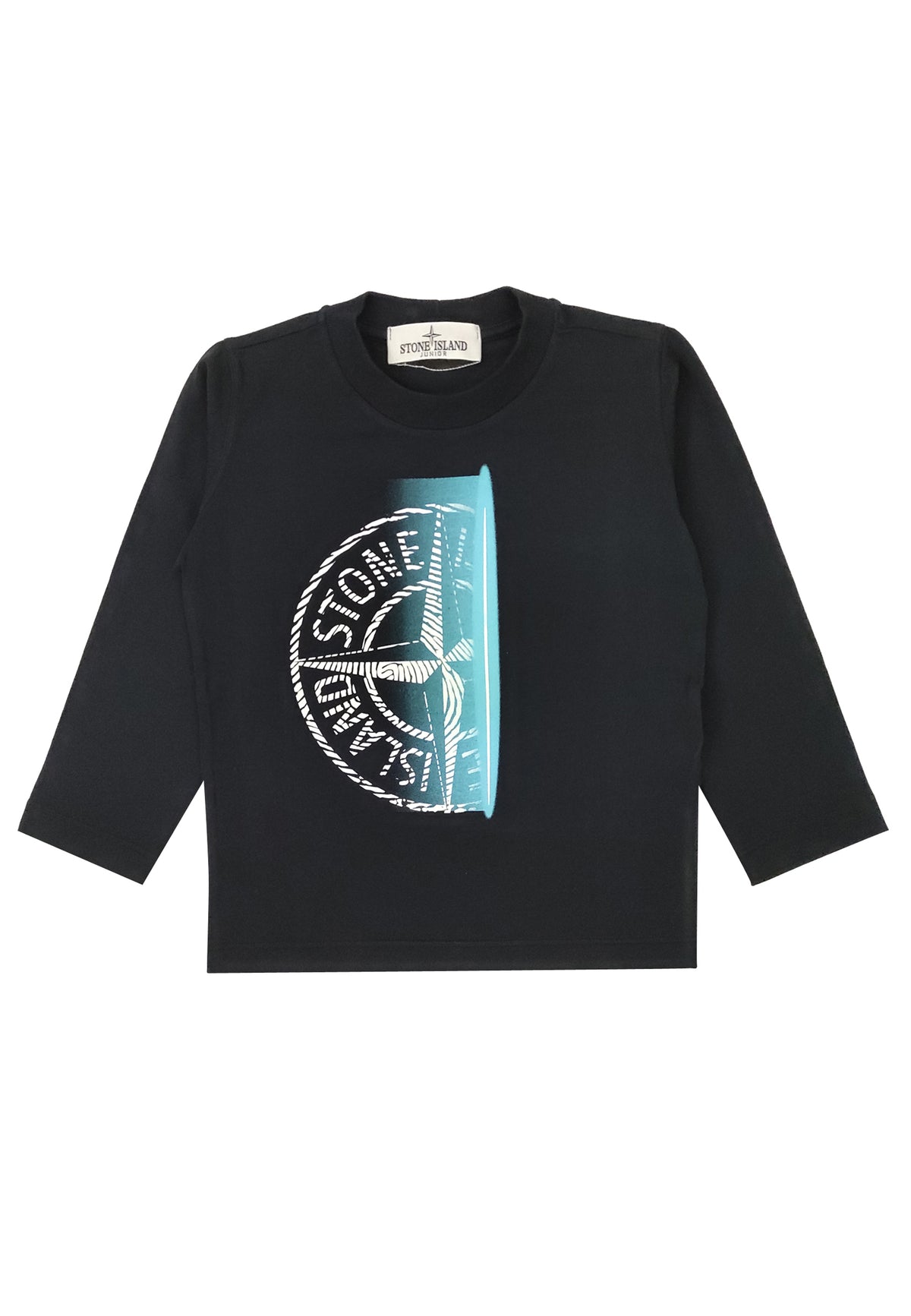 ViaMonte Shop | Stone Island t-shirt blu ragazzo in jersey di cotone
