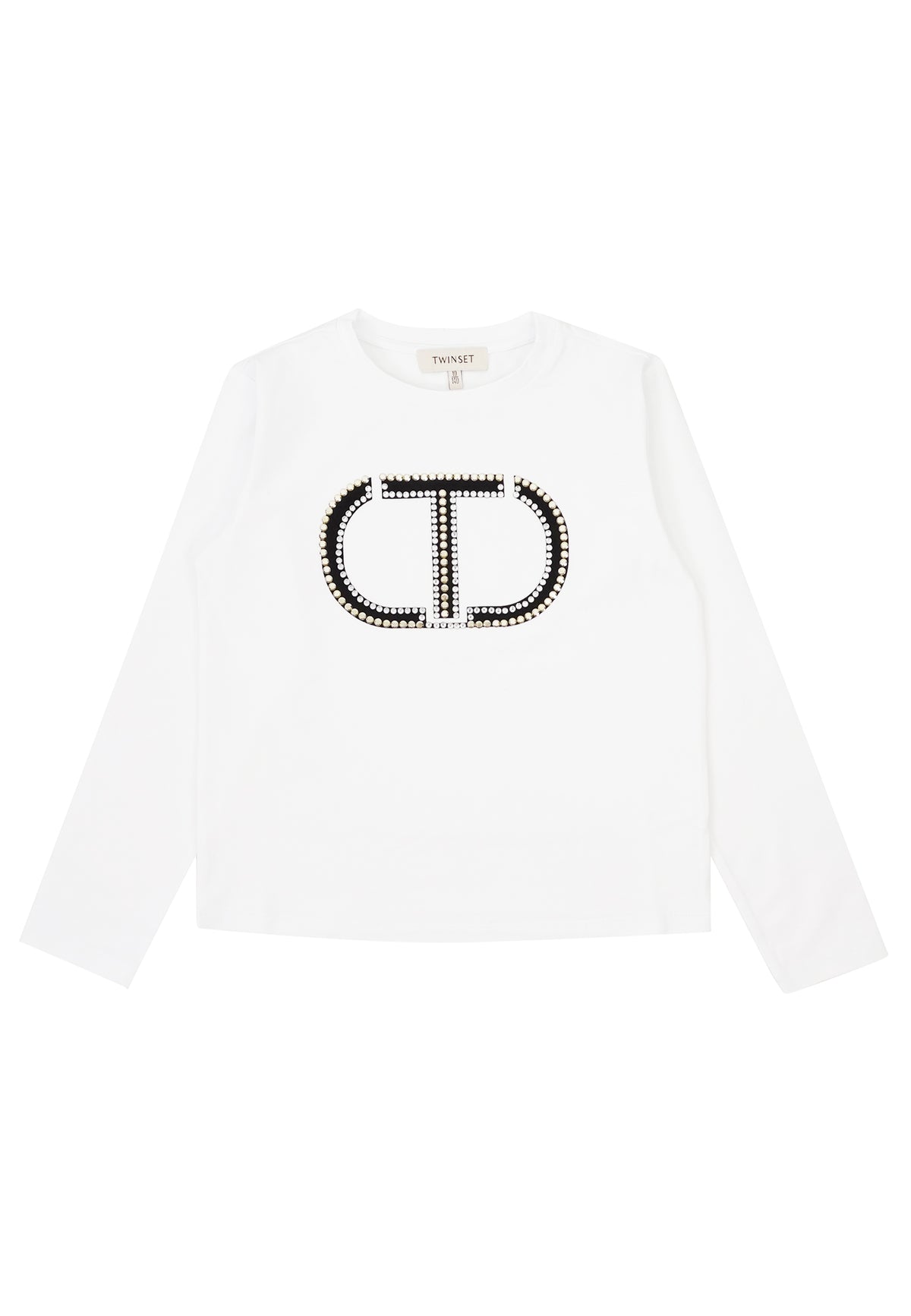 ViaMonte Shop | Twin Set bambina t-shirt bianca in jersey di cotone