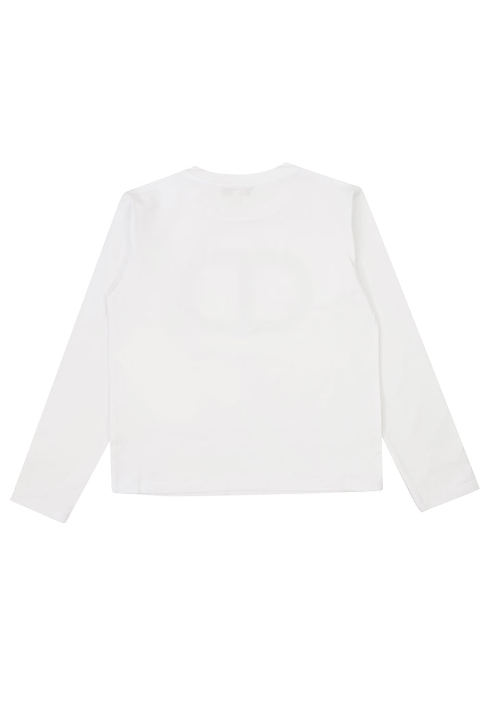 ViaMonte Shop | Twin Set bambina t-shirt bianca in jersey di cotone