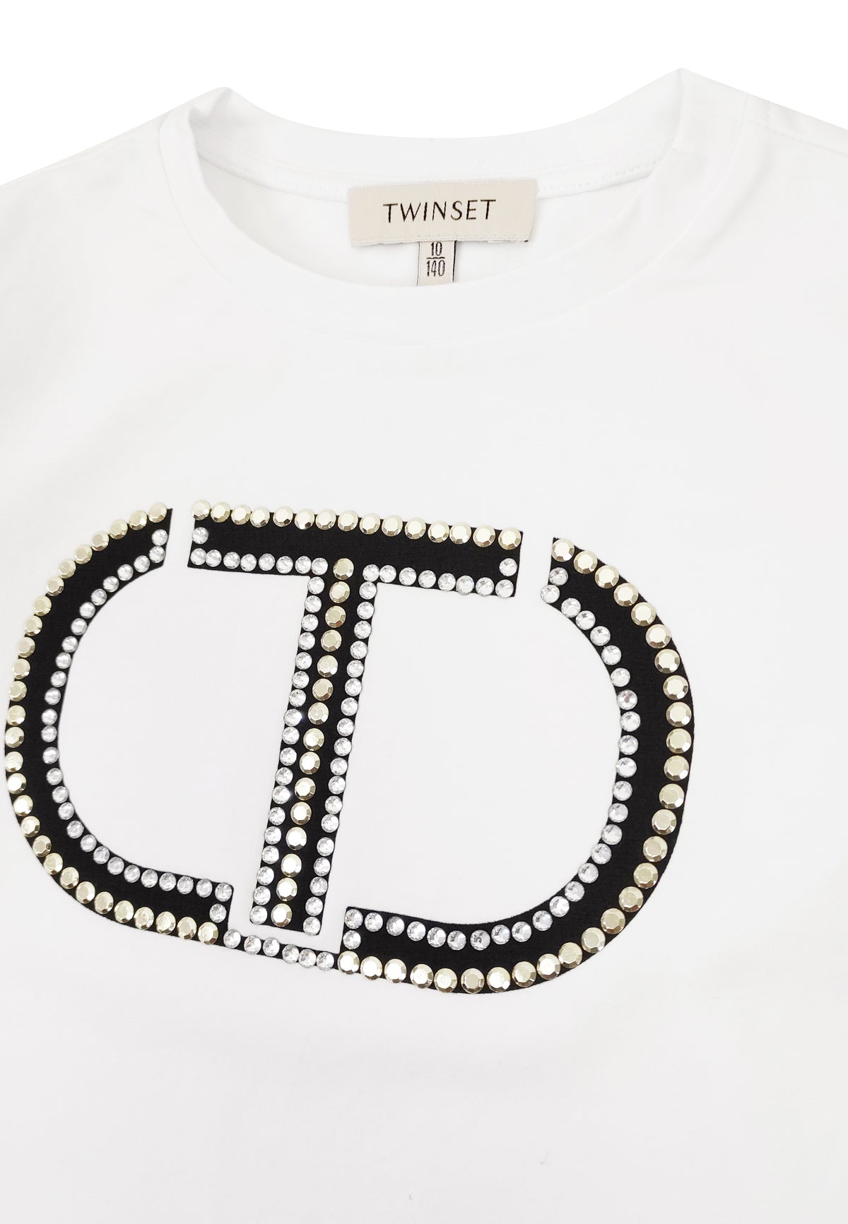 ViaMonte Shop | Twin Set bambina t-shirt bianca in jersey di cotone