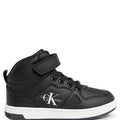 ViaMonte Shop | Calvin Klein Jeans sneakers alta nera bambino in pelle
