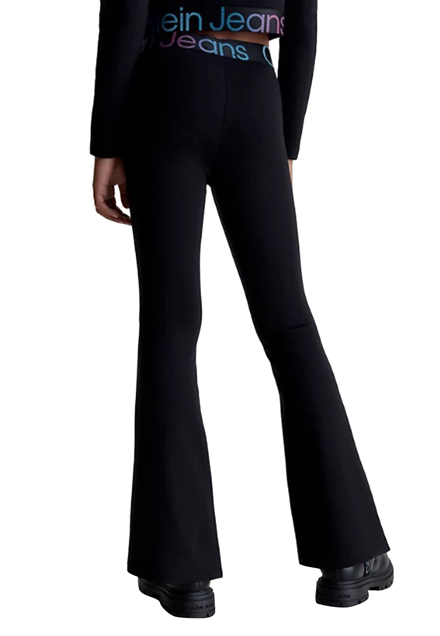 ViaMonte Shop | Calvin Klein Jeans pantalone nero bambina in misto viscosa