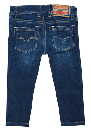 ViaMonte Shop | Diesel Kid jeans D-Slinkie-B blu neonato in cotone