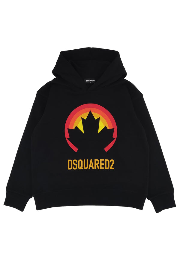 ViaMonte Shop | Dsquared2 felpa nera bambino in cotone