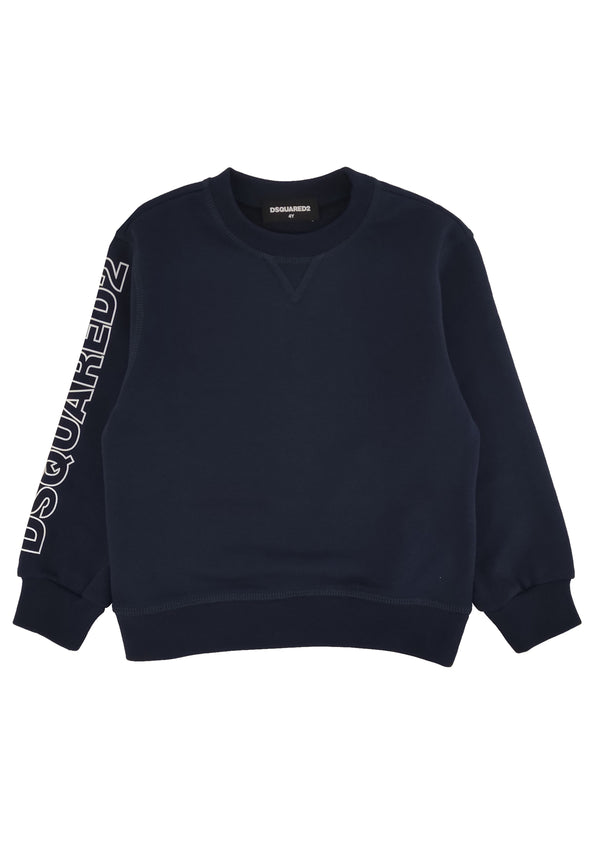 ViaMonte Shop | Dsquared2 felpa blu bambino in cotone