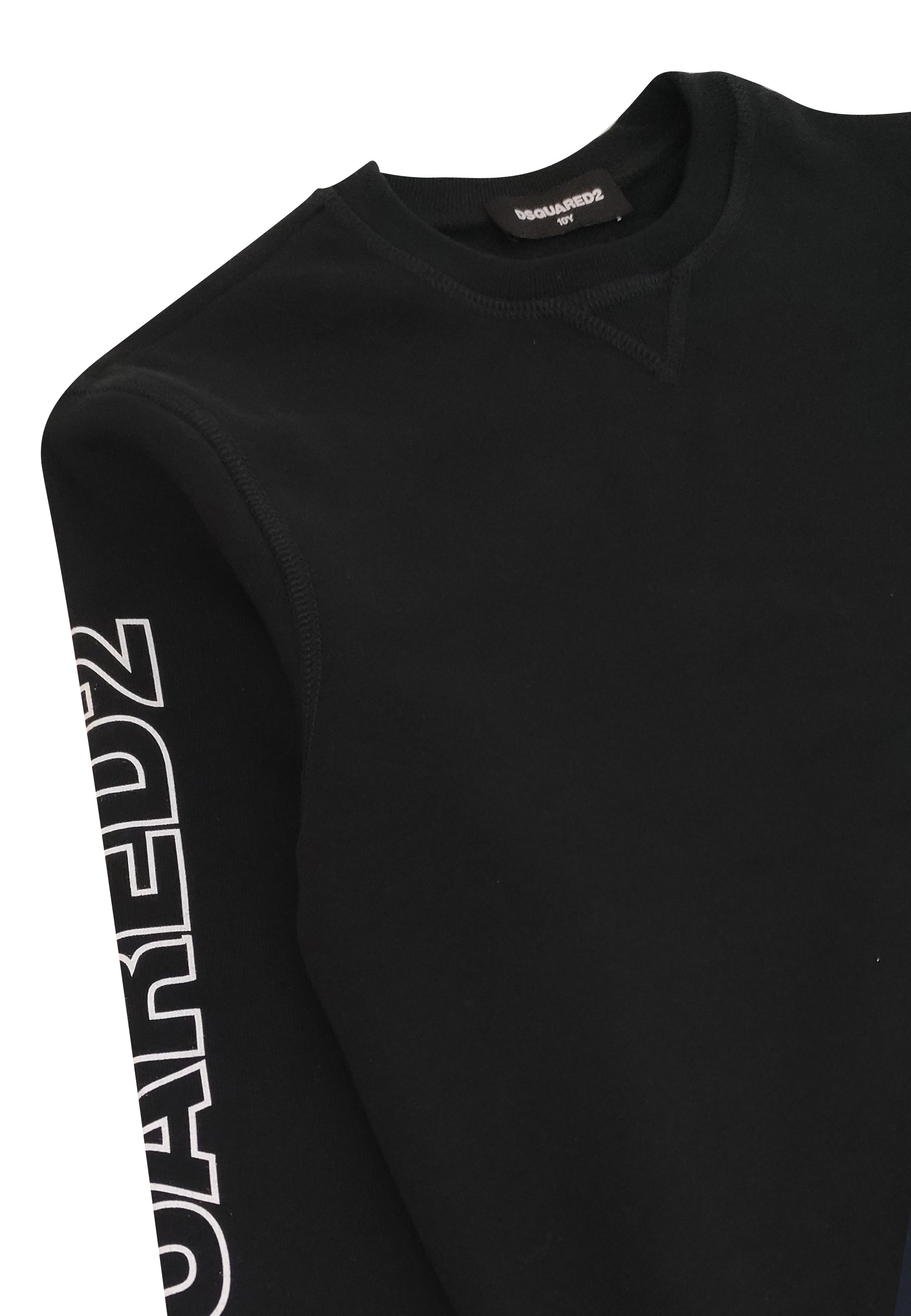 ViaMonte Shop | Dsquared2 felpa nera bambino in cotone