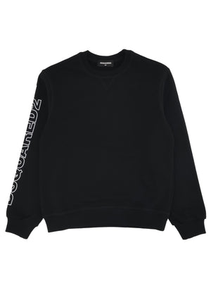 ViaMonte Shop | Dsquared2 felpa nera bambino in cotone