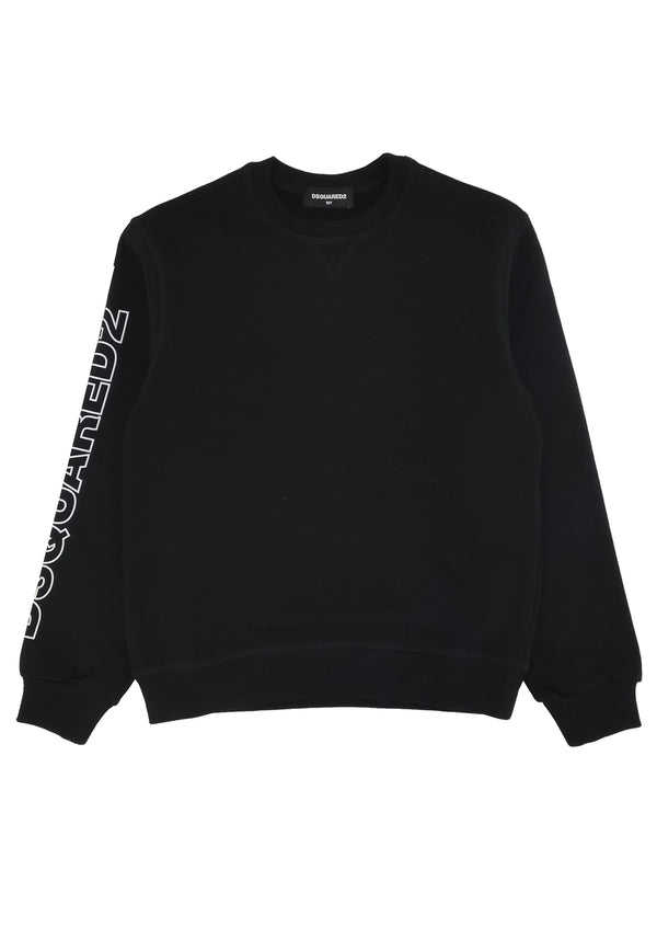 ViaMonte Shop | Dsquared2 felpa nera bambino in cotone