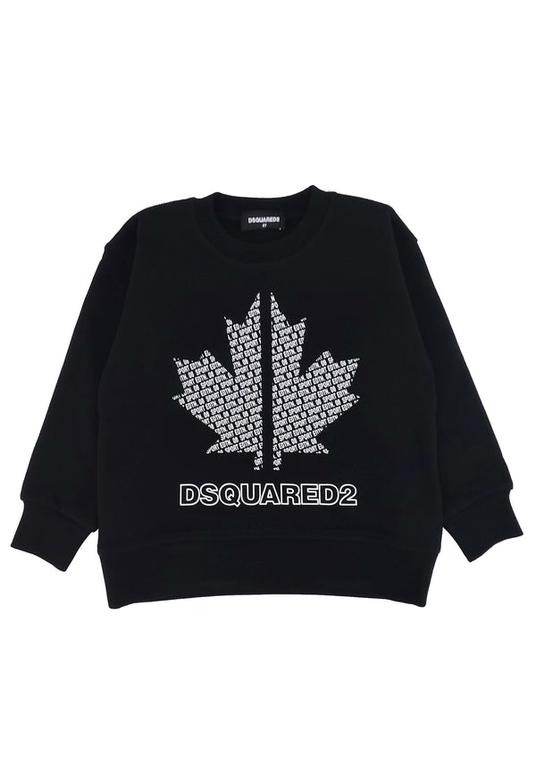 ViaMonte Shop | Dsquared2 felpa nera bambino in cotone