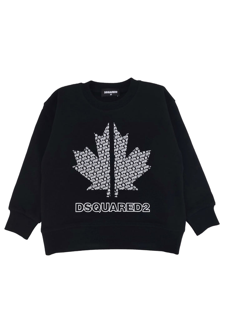 ViaMonte Shop | Dsquared2 felpa nera bambino in cotone