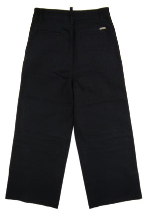 ViaMonte Shop | Dsquared2 pantalone neri bambina in cotone