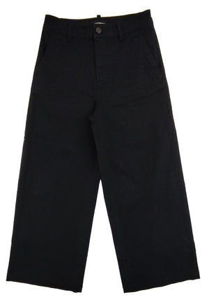 ViaMonte Shop | Dsquared2 pantalone neri bambina in cotone