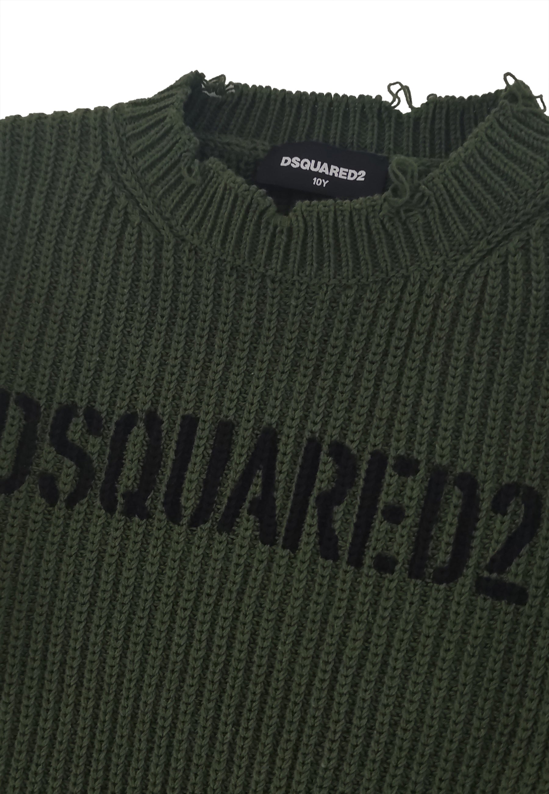 ViaMonte Shop | Dsquared2 maglia verde bambino in misto cotone