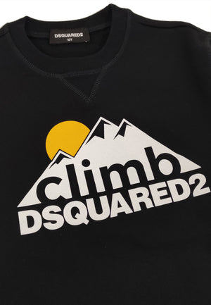 ViaMonte Shop | Dsquared2 felpa nera bambino in cotone
