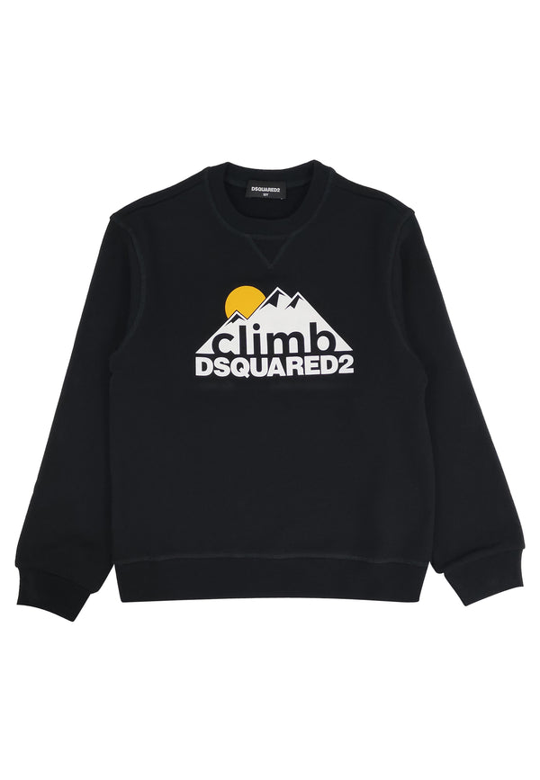 ViaMonte Shop | Dsquared2 felpa nera bambino in cotone